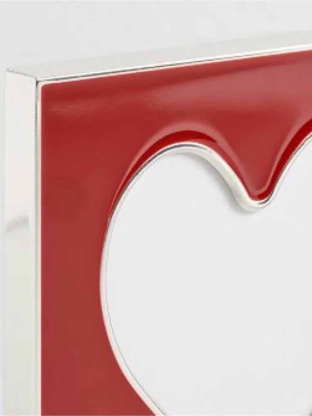 Pottery Barn Red Double Heart Photo Frame